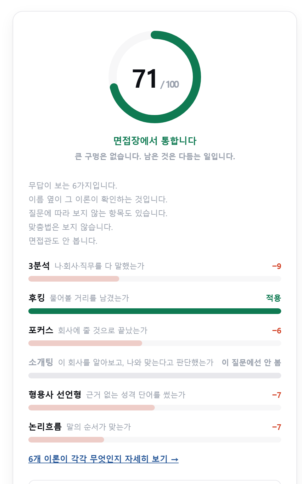 5단계 : 1분 안에 결과가 나옵니다
